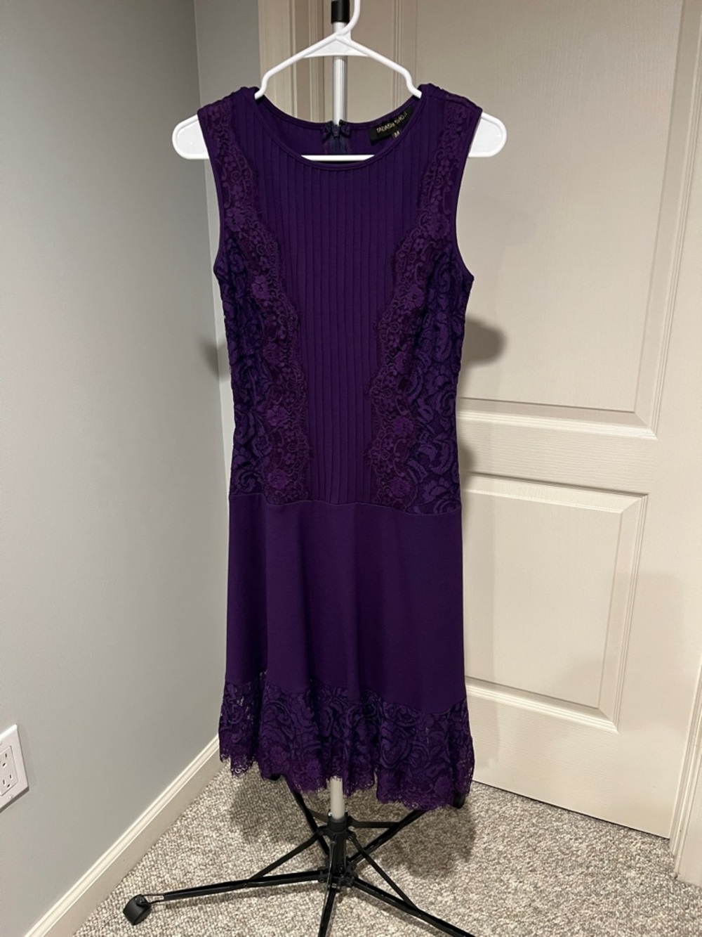 Tadashi Shoji Deep Purple Midi Dress